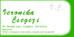 veronika csegezi business card